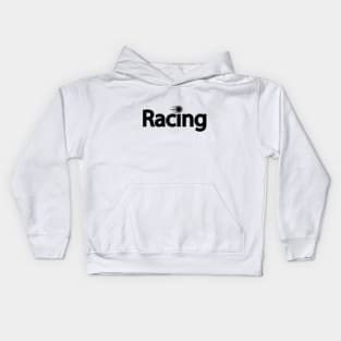 Racing artistic typography design Kids Hoodie